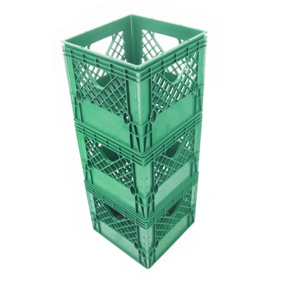 Cheap green plastic stackable beer wine milk crate