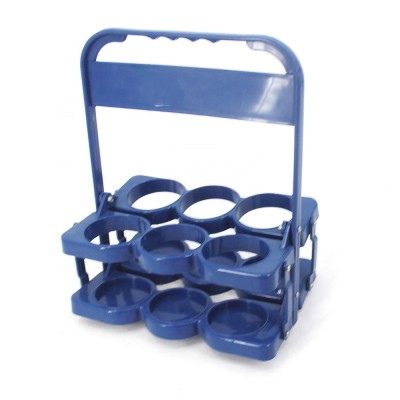 China cheap wholesale foldable collapsiple 6 holes plastic crate for glass bottles