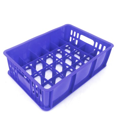 Hot sale HDPE heavy duty plastic crate wine milk bottles crates