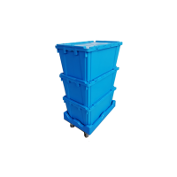 Hot sale foldable stackable custom logo storage plastic crates for fruits