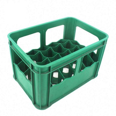 100% virginal PP new material blue color plastic milk turnover box plastic square beer bottle crate