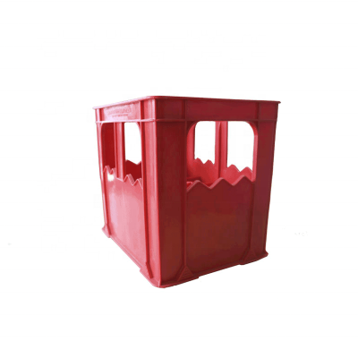 China wholesale used red logistics beer storage divided plastic glass bottle crate