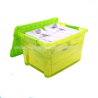 Customizable wholesale transparent plastic storage box/plastic clothes containers with wheels