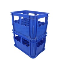 Stacked big square new blue china plastic logistics beer crate