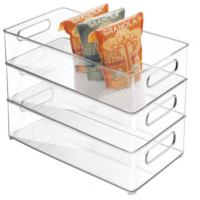 Customize clear stackable storage containers fridge food organizer freezer organizer bin